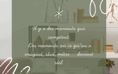 Il y a des moments qui comptent. Des moments où ce qu’on a imaginé, rêvé, mûri… devient réel.